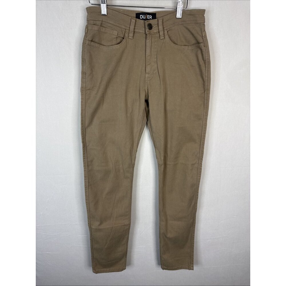 DU/ER Duer T2X Slim‎ Fit Stretch Pants Men’s 30x32 Khaki Performance - Picture 2 of 10